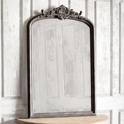 Large Antique Style Wood Framed Mirror