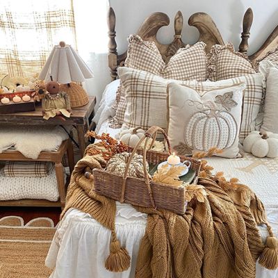 Large Handled Natural Rattan Display Basket
