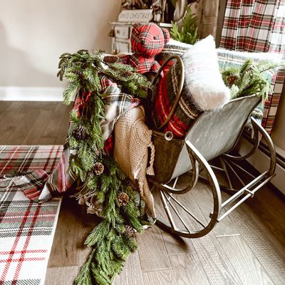Large Rustic Metal Sleigh