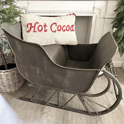 Large Rustic Metal Sleigh