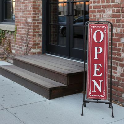 Large Vintage Inspired Open Closed Sign