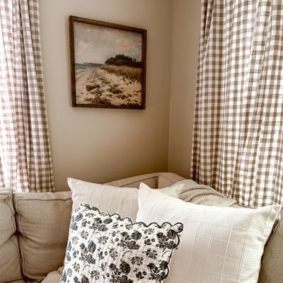 Late Summer Shoreline Square Canvas Print