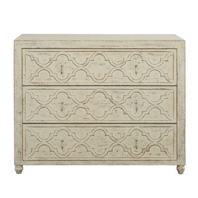 Lattice Front 3 Drawer Chest