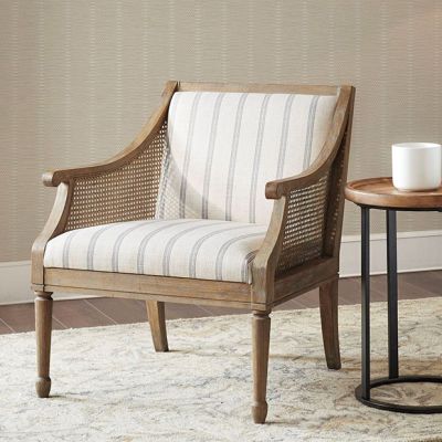 Lattice Side Upholstered Armchair