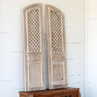 Latticework Arched Wall Panel Set of 2