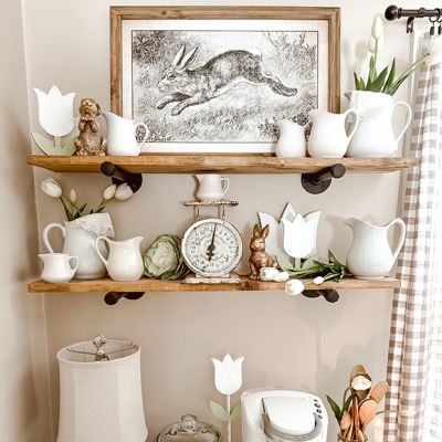 Leaping Bunny Hanging Framed Wall Decor