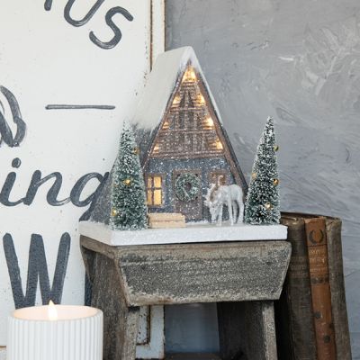 LED A Frame Holiday Cabin 9 Inch