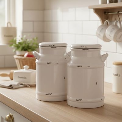 Lidded Milk Can Canister