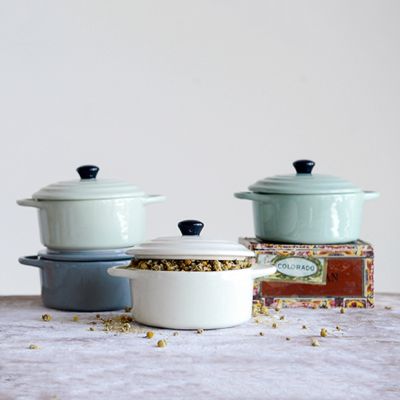 Lidded Stoneware Mini Baker Set of 4