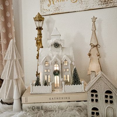 Light Up Snowy White Country Church