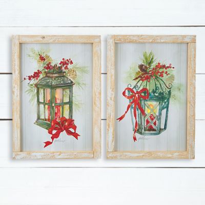 Lighted Lantern Framed Print 16 Inch