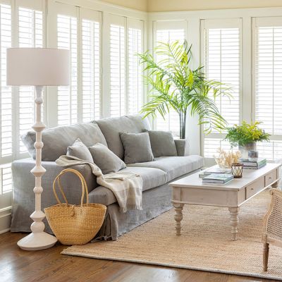 Linen Slip Covered Sofa