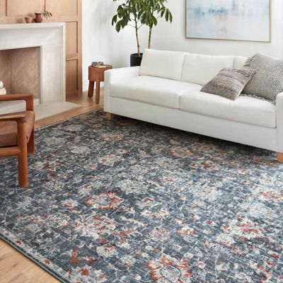 Loloi II Cassandra Collection Blue/Rust Area Rug