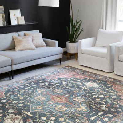 Loloi II Skye Collection Denim/Brick Area Rug