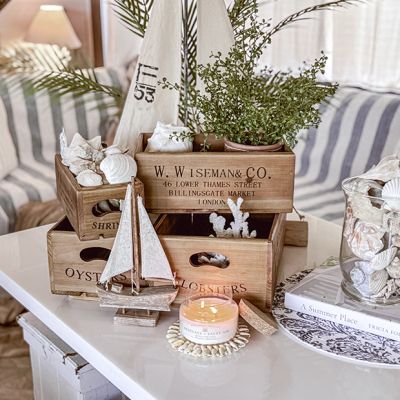 London Market Wood Crate Set of 5