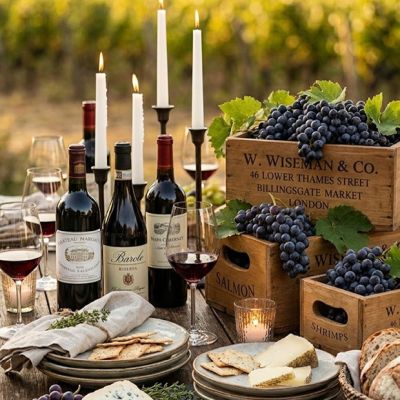London Market Wood Crate Set of 5