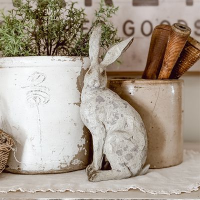 Long Ear Rabbit Statue Set of 2