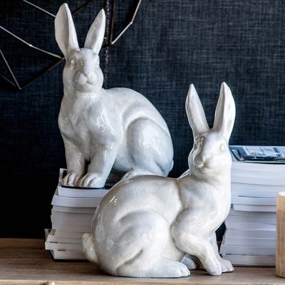 Long Ear Sitting Rabbit Statue