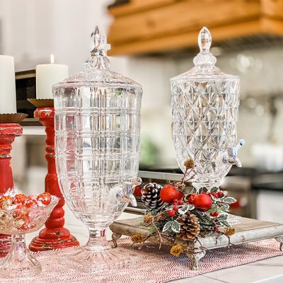 Lovely Lidded Glass Refreshment Dispenser