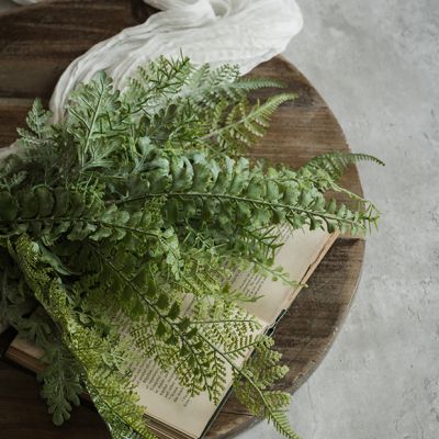 Lush Garden Soft Touch Faux Fern Bush Pick Set of 2