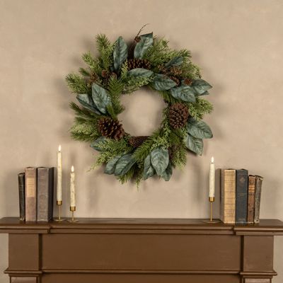 Magnolia And Mixed Pine Wreath