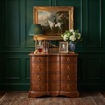 Mahogany Wood 4 Drawer Chest