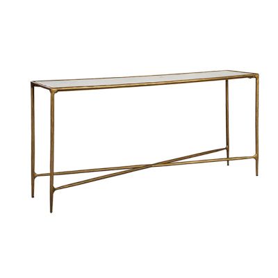 Marble And Cast Iron Console Table