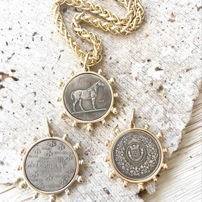 Matte Gold Boutique Coin Necklace