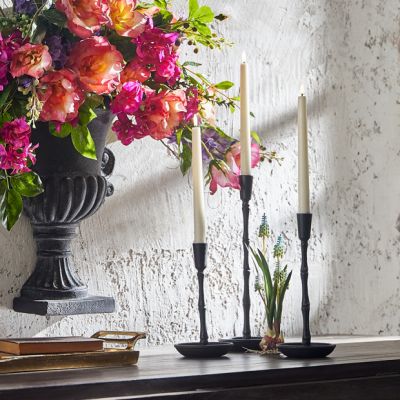 Metal Bamboo Candlestick Set of 3