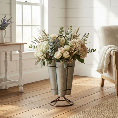 Metal Cone Vase Stand