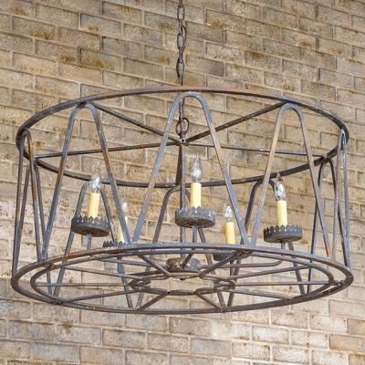 Metal Drum Chandelier