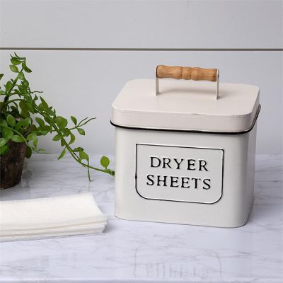 Metal Dryer Sheet Bin With Lid