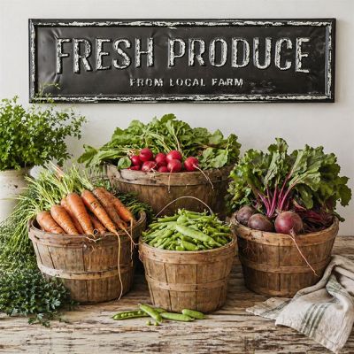 Metal Fresh Local Farm Produce Sign