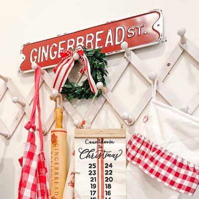 Metal Gingerbread Street Sign
