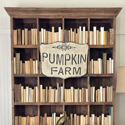Metal Pumpkin Farm Crest Sign