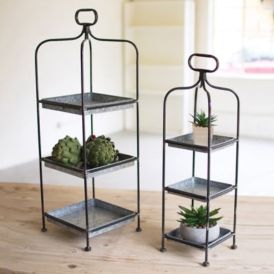 Metal Tower Display Stand Set of 2