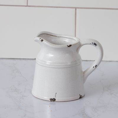 Mini Crackle Ceramic Pitcher Vase