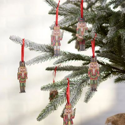 Mini Nutcracker Christmas Ornament Set of 12