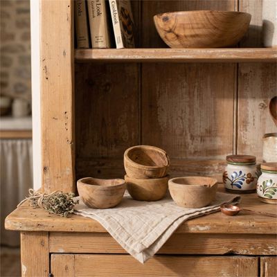Mini Teak Wood Trinket Bowl