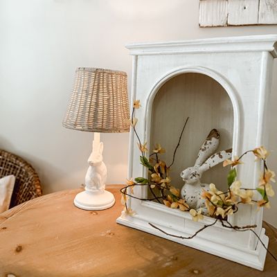 Mini Whitewashed Curio Cabinet