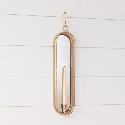 Mirrored Wall Sconce Candle Holder