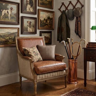 Mixed Upholstery Accent Chair