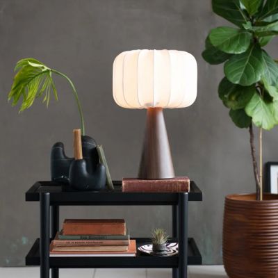 Modern Accent Lamp with Pleated Shade