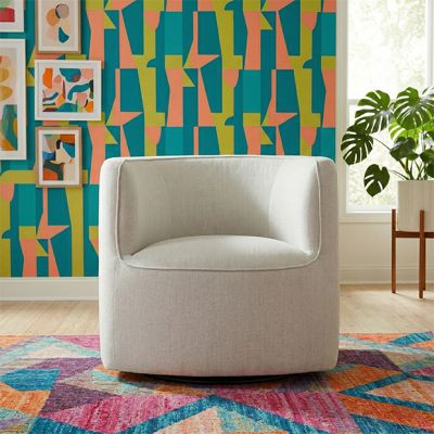 Modern Barrel Swivel Chair