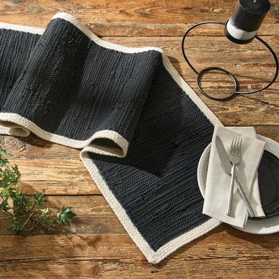 Modern Braided Edge Table Runner