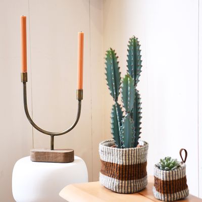 Modern Farmhouse Asymmetrical Candle Holder 14 inch