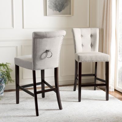 Modern Farmhouse Button Tufted Bar Stool