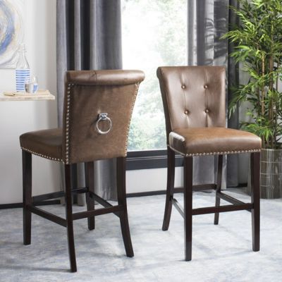 Modern Farmhouse Button Tufted Bar Stool