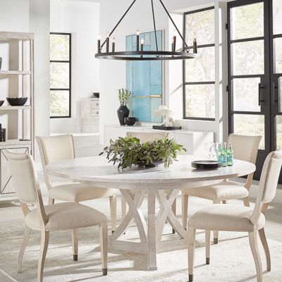 Modern Farmhouse Round Pedestal Dining Table