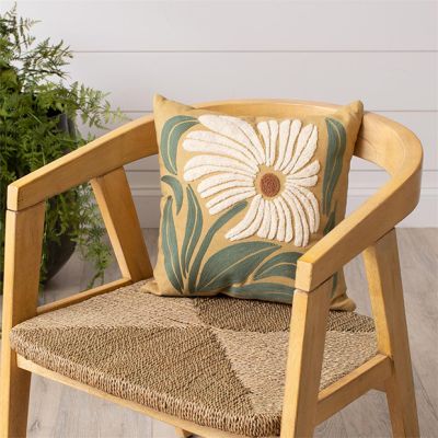 Modern Flower Square Accent Pillow